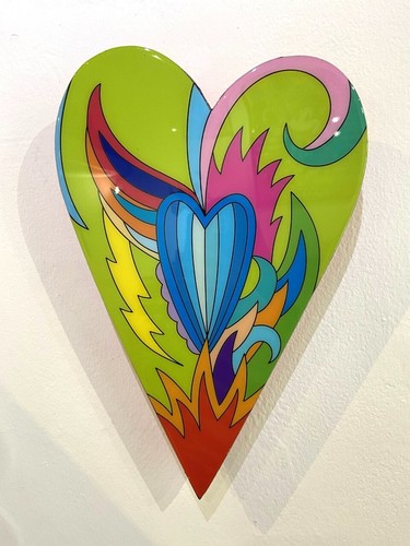 Cuore colorato pop - colorato, art