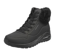 Skechers Uno Rugged Fall Air - Stivaletti Con Pelo Nero - Taglia 39 Scarpe Donna
