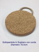 Sottopentola di sughero rotondo con corda (circa Ø 16,5-19,5 ,20 mm di spessore)