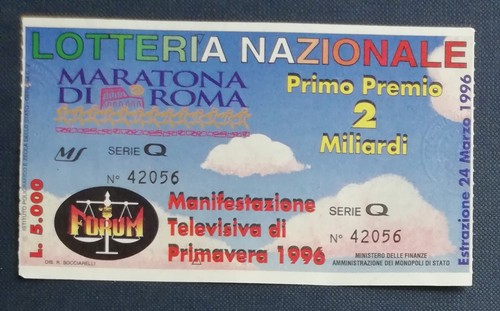 67995 16/tt Biglietto LOTTERIA