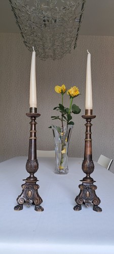 Coppia candelieri barocchi - coppia,