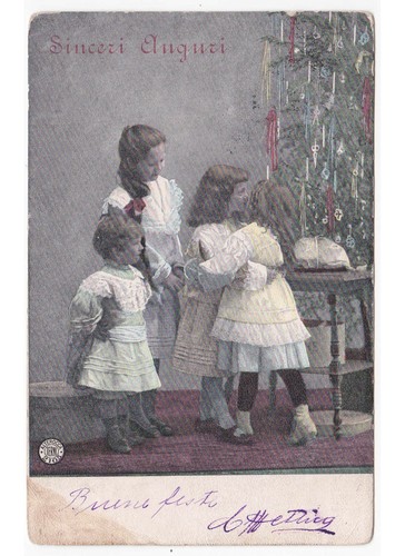 1905 natale foto cartolina - 1905,