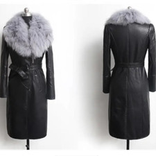 Trench donna ecopelle collo