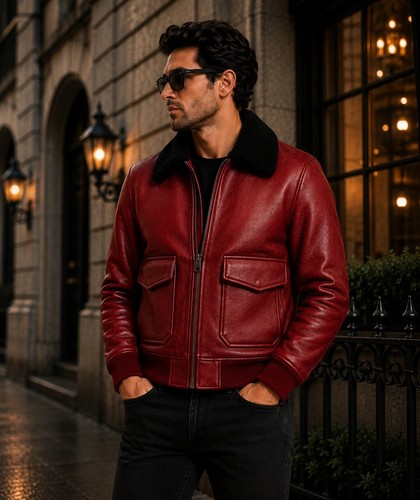 Giubbotto bomber uomo pelle