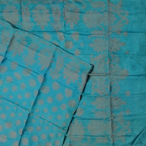 Sari vintage teal blu 100 - vintage,