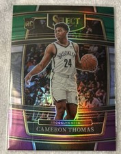 Cameron Thomas 2021-22 Select Concourse Green White Purple Prizm RC BrooklynNets