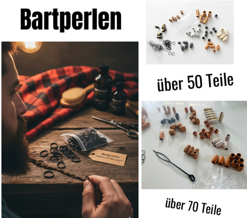 Set perle barba uomo rune - da,