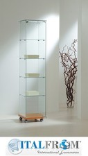 Vetrina Espositiva Arredamento Negozio Ufficio Teca 40x40x h180 cm Italfrom