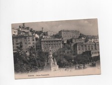 GENOVA -PIAZZA ACQUAVERDE CARROZZE 1910 CARTOLINA D'EPOCA