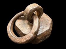 Vecchio Vintage Solido Rustico di Ferro Peso Misura Bilancia con Manico Raro