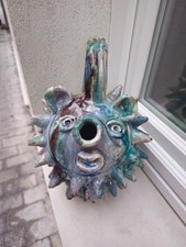 ✋️CERAMICA SEMINARA SMALTATA POLICROMA RICCIO 26 cm ☆ Design Rocco Condurso '900