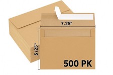 500 Buste Invito Marrone Kraft A7 5,25" x 7,25 per Foto 5x7 Biglietto Matrimonio