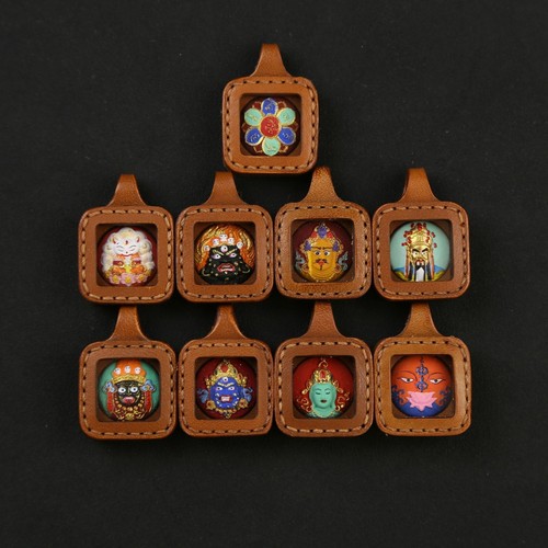 Ciondolo tibetano pelle - ciondolo,