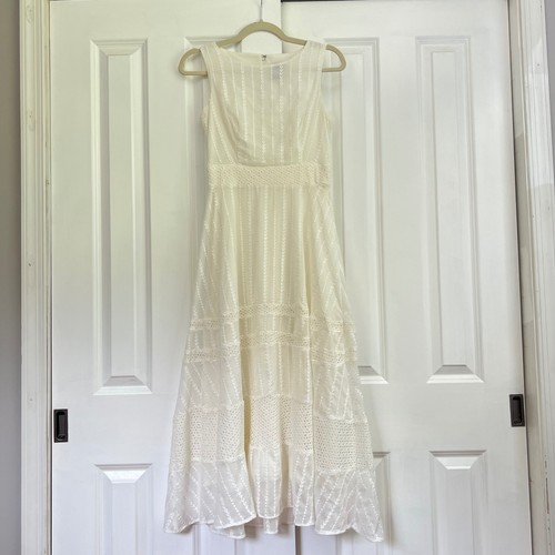 Abito midi taylor bianco - bianco, pizzo