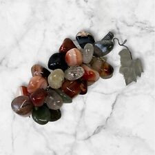 Grappolo uva pietre dure minerali decorazione vintage 1960 segnaposto