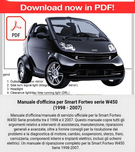 Manuale officina per smart - manuale, d'officina