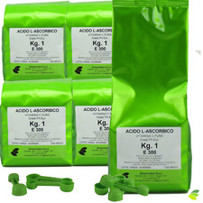 KG. 5 ACIDO ASCORBICO OFFERTA IN CONF. DA KG.1 - E300 - VITAMINA C PURA