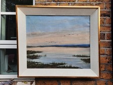 GEOFFREY CAMPBELL NERO (Britannico), "Greylags che lascia il buco", firmato, etichettato