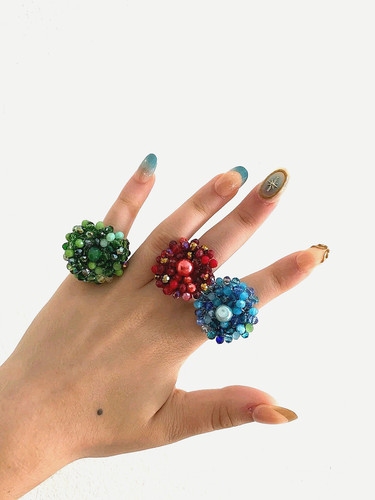 Anello uncinetto filo lurex