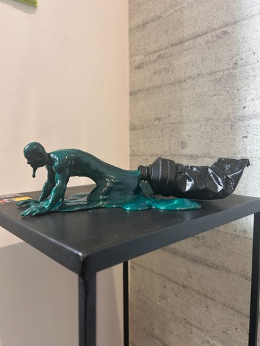 Creation scultura verde nera - creation,