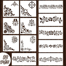 12 Pezzi Stencil per Bordi Di