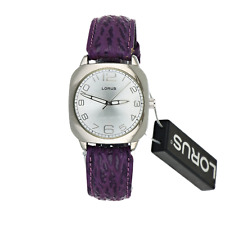 Orologio da donna lorus in acciaio e pelle nuovo con scatola di cortesia