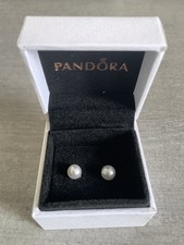Orecchini PANDORA Argento S925 perla Bianca 