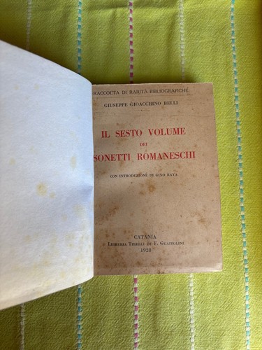 Sonetti romaneschi vi - i,
