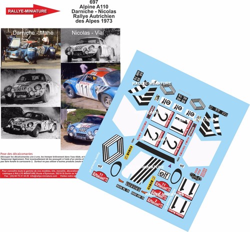 Decals ref 0697 alpine - 0697,