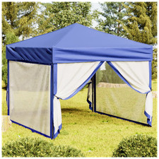 Gazebo Pieghevole 3x3m Blu
