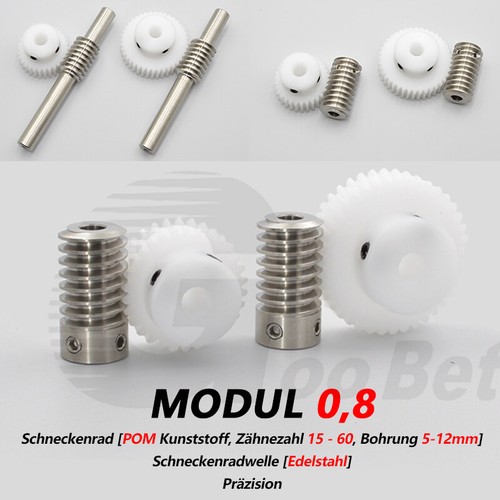 Ruota vite mod 8 pom - 0,8,