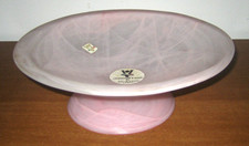 Centrotavola / Alzata artigianale in vetro satinato Murano gruppo Vittorio