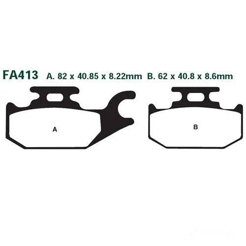 Pastiglia freno ebc fa413r - pastiglia,