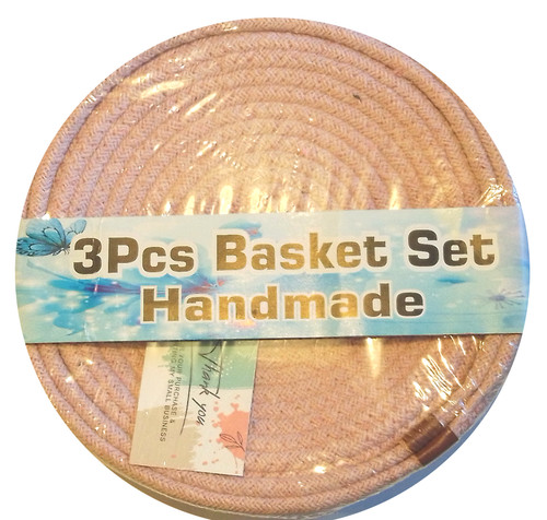 Set pink handmade jute - of, 3