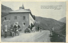 Vecchia Foto Cartolina Auto, poesia Ada Negri   1917