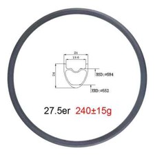 Cerchio bici 27,5er carbonio