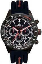 LORENZ GRANPREMIO Cronografo 030210CC Orologio Uomo Sub 100 Metri Cinturino Gomm