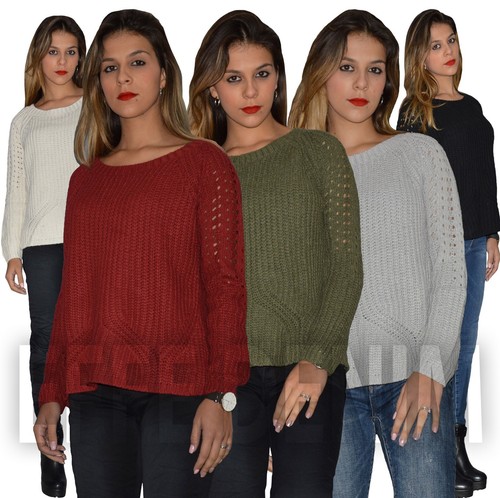 Maglione donna pull girocollo - donna,