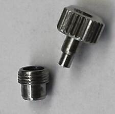 Corona Orologio diam. 4 mm a vite palladio in acciaio IPG/PVD con tubetto a vite