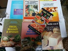 Lotto 7 Libri Cucina Pane Pizza Salute Papaya Brasati Stufati Melatonina Menu
