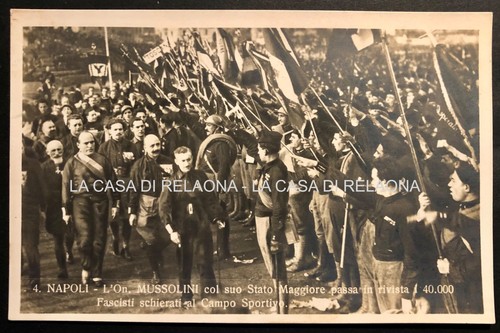 Cartolina mussolini napoli con - napoli,