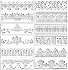 Stencil per Pittura, 12 Pezzi