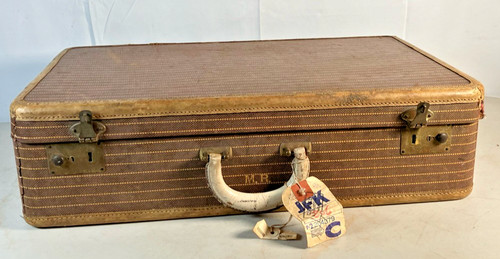 Valigia baule tweed - , vintage