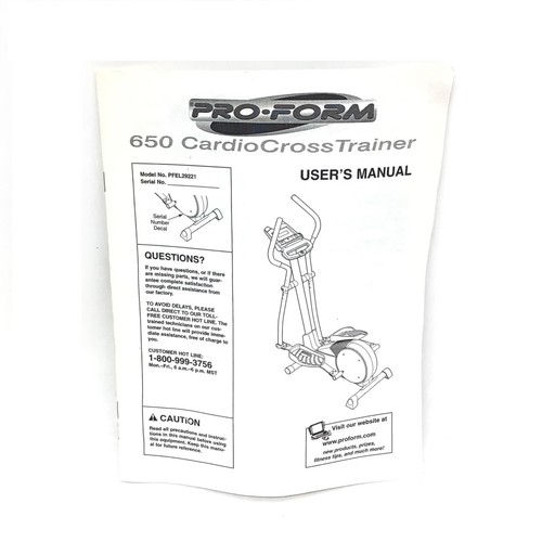 Proform viewpoint 650 cross - viewpoint,