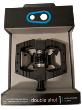 Crankbrothers Double Shot 1 Hybrid pedali a scatto pedali neri confezione originale nuovi