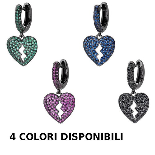Mono orecchino cuore decorato - mono,