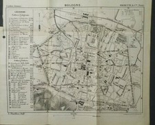 Stampa antica pianta Bologna