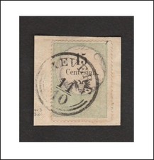 LOMBARDO VENETO - 15 C.mi  FISCALE CALCOGRAFICO (7) SU FRAMMENTO - REVERE