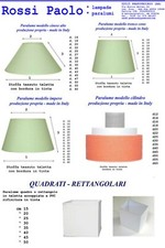 Paralume paraluce coprilampada in tessuto e PVC produzione propria made in Italy
