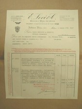 FATTURA COMMERCIALE - E. Levi & C. Macchine e Mobili per Ufficio Milano 1934 XII